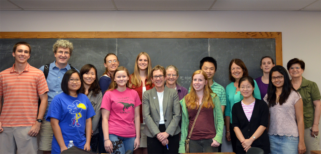 Ann Cudd talking in front of class